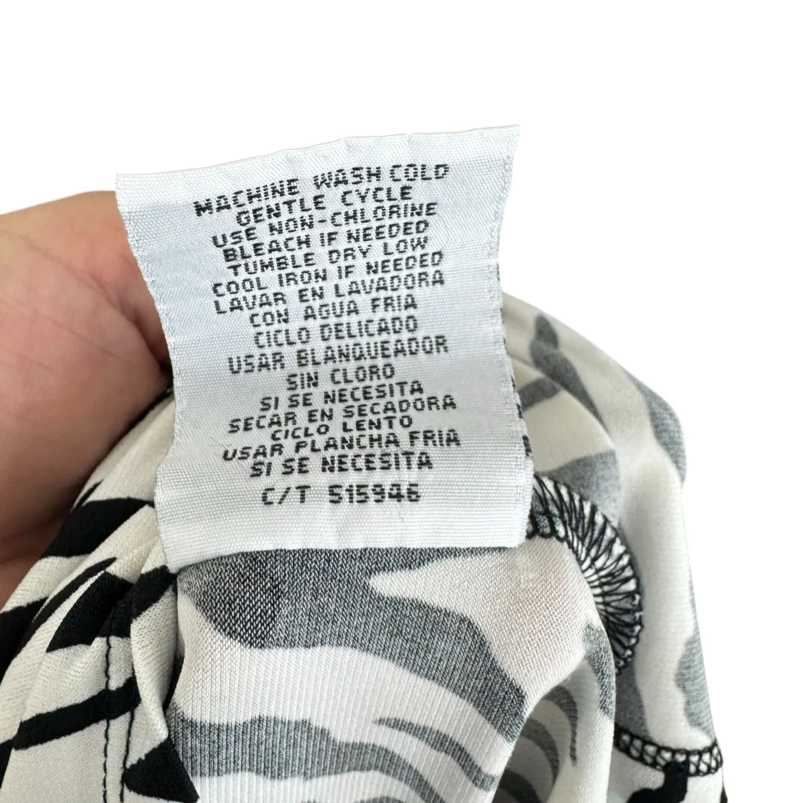 Danny & Nicole Black White Zebra Print Sleeveless Knee Length Sheath Dress Sz 16 - Image 8