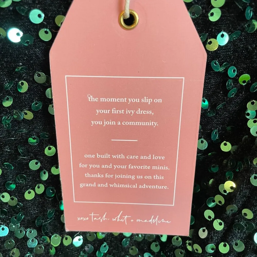 Ivy City Co Vivian Dress Green Christmas Holiday Sequins Party Size XS - Image 10