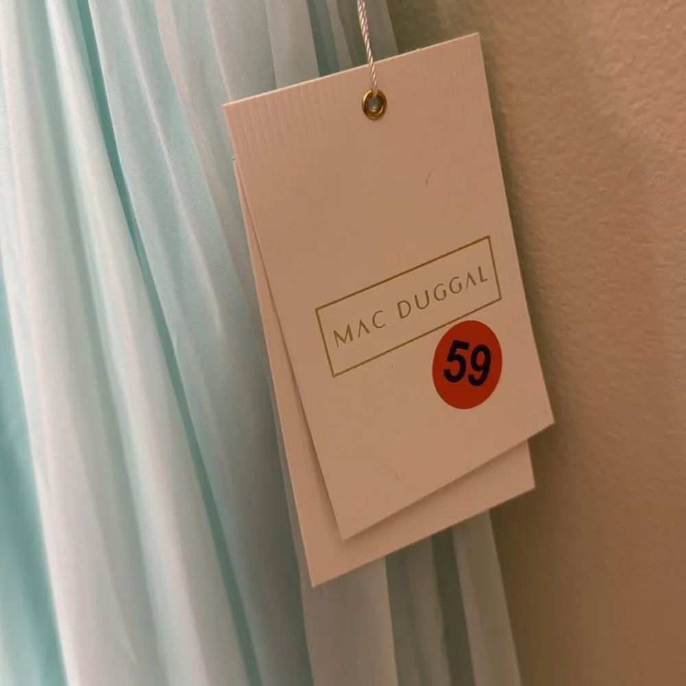 MAC DUGGAL 2025 RUFFLE EMBELLISHED MAXI DRESS FLORAL CHIFFON 68470 size 2 - Image 7