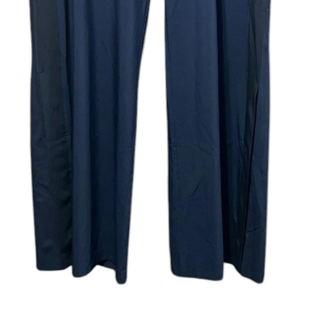 Athleta Wide Leg Gramercy Pants Navy Blue with Black Trim Size 14 - Image 6