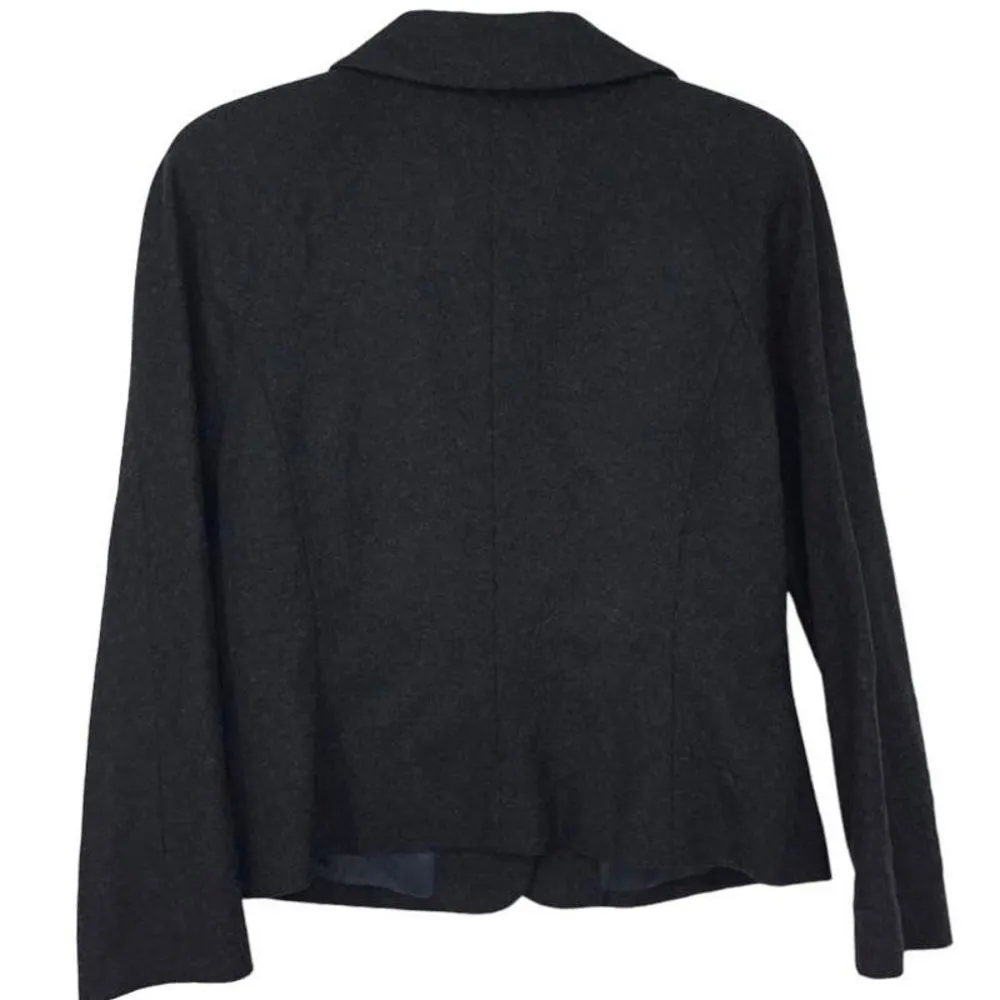 August Silk  LOGIC DARK GRAY CAREER CHIC BLAZER SIZE 6 - Image 2