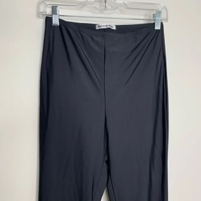 Reformation  Skye Black Shiny Coated Legging Womens Medium - Image 6