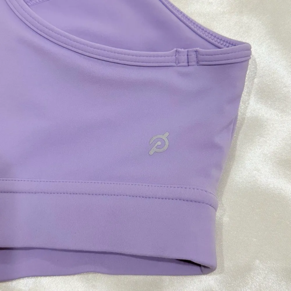 Peloton Essential Sports Bra Double Mesh Back Racerback Lilac Purple Size Small - Image 7