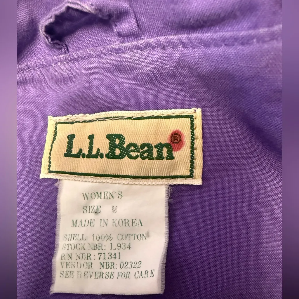 L.L. Bean Women's Chore Barn Coat Jacket Purple Long Rain Active Vintage Medium - Image 10