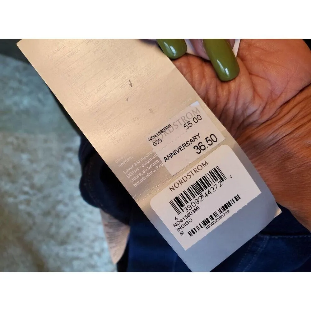 Nordstrom Womens Blue Denim Cotton Comfort Waist Leggings Jeans Pant Size Medium - Image 8