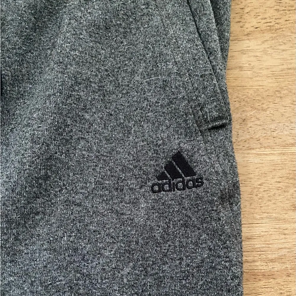 Adidas Climawarm Women’s Sz S Dark Heathered Gray Fleece Open Hem Athletic Pants - Image 6