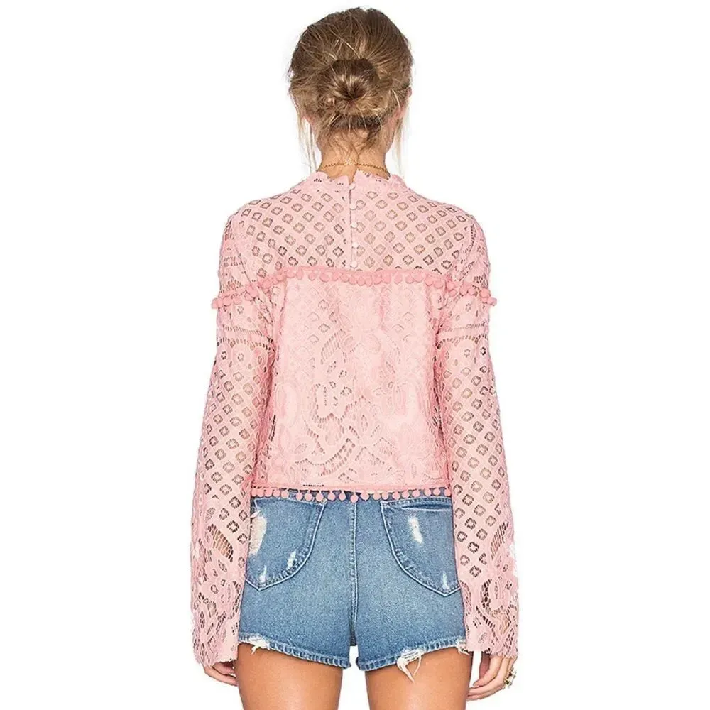 Tularosa Holly top long sleeve lace blouse small - Image 14