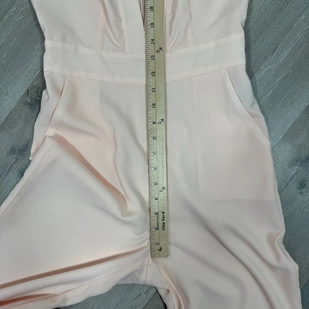 Bebe  Ruffle Cap Sleeve Jumpsuit Blush Pink 2 - Image 14