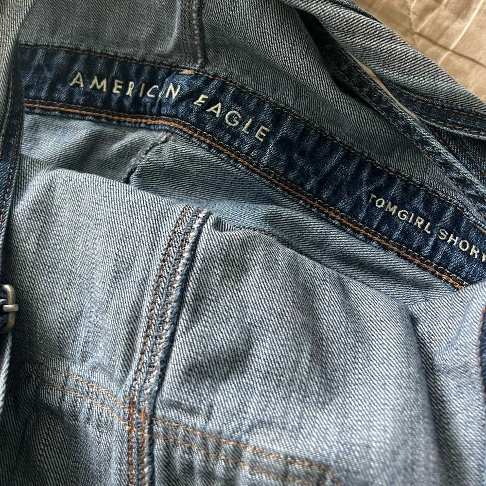 American Eagle Women’s Tomgirl Shortall Denim Blue Overalls Size XS Overalls - Image 7