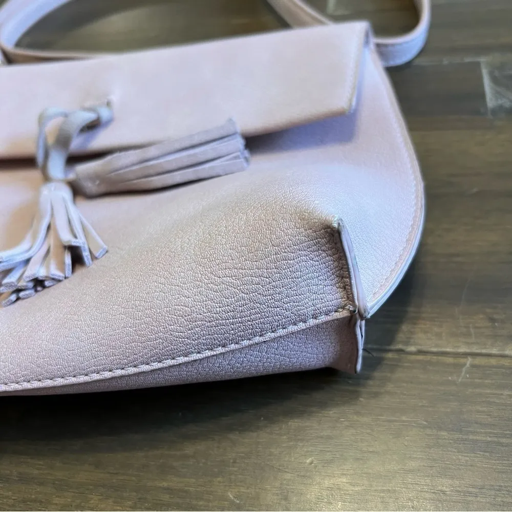 Anthropologie Dreia Envelope Clutch Crossbody Bag Blush Light Pink Vegan Faux - Image 2