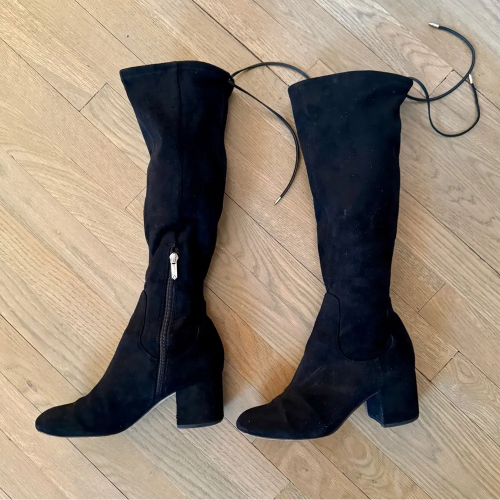 Sam Edelman Women's Vinney Boot Size 7 Block Heel Tall Black Stretch - Image 3