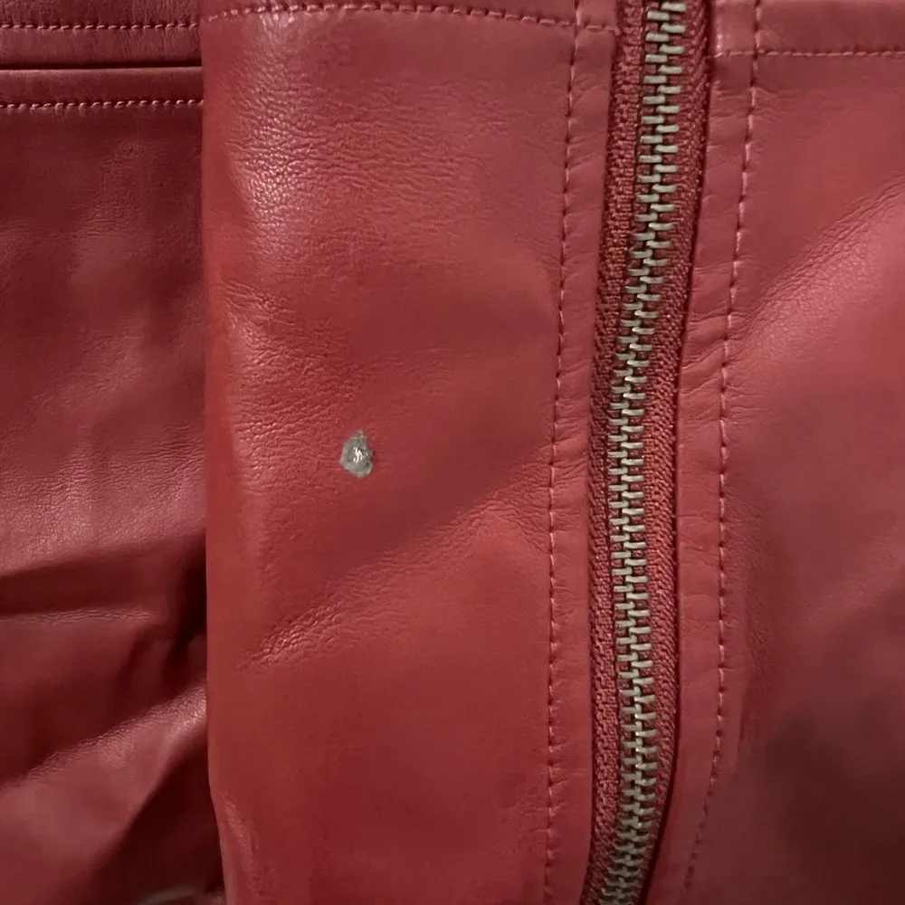 Sweet Baby Jamie Red Ruby Faux Leather Skirt Size 12 US $395 - Image 4