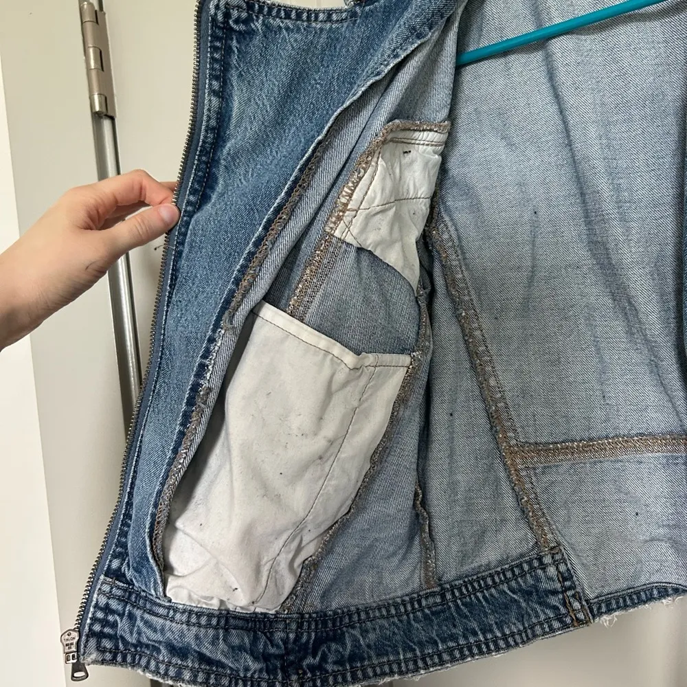 PAIGE women’s strappy denim Jacket size small - Image 6