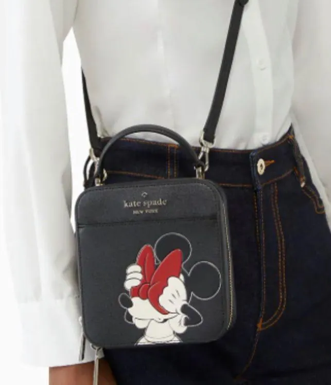 Authentic KATE SPADE leather Minnie Mouse Disney X zip around Crosby/Satchel - Image 15