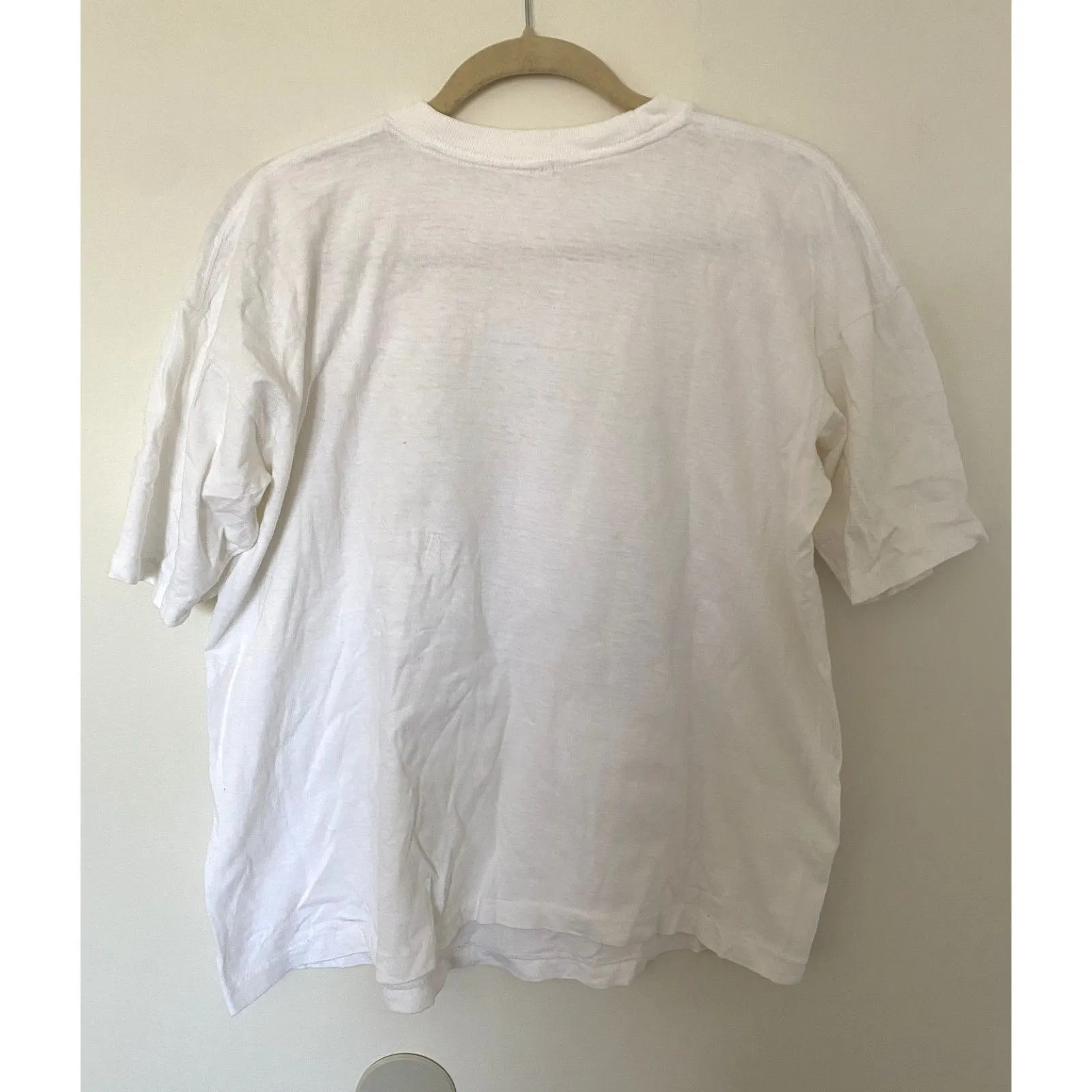 VTG Pacific 90s Single Stitch Vibrant Fish Logo Tortola Short Sleeve Tee L White Size L - Image 2