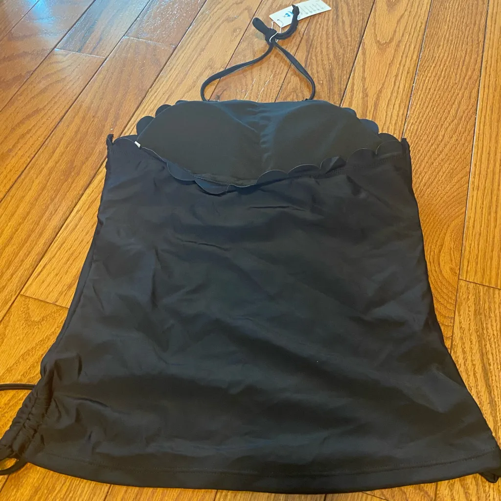 New‎ NWT Beachsissi Black Tie Back Halter Swim Top Size Small - Image 2