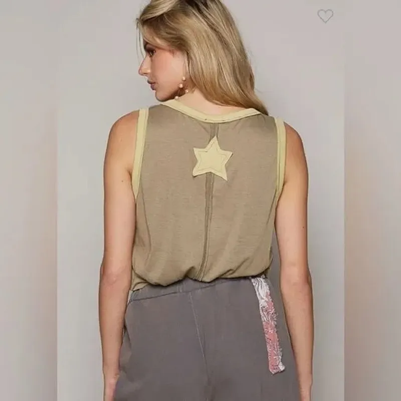 NWOT! POL Star Patch Tank Top - Image 4