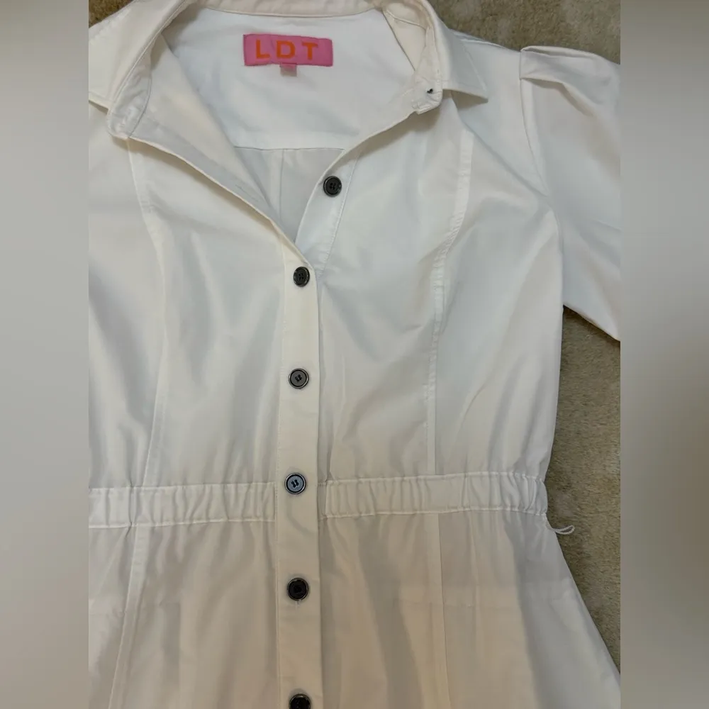 LDT white button down belt loop maxi dress women’s size 4 - Image 7