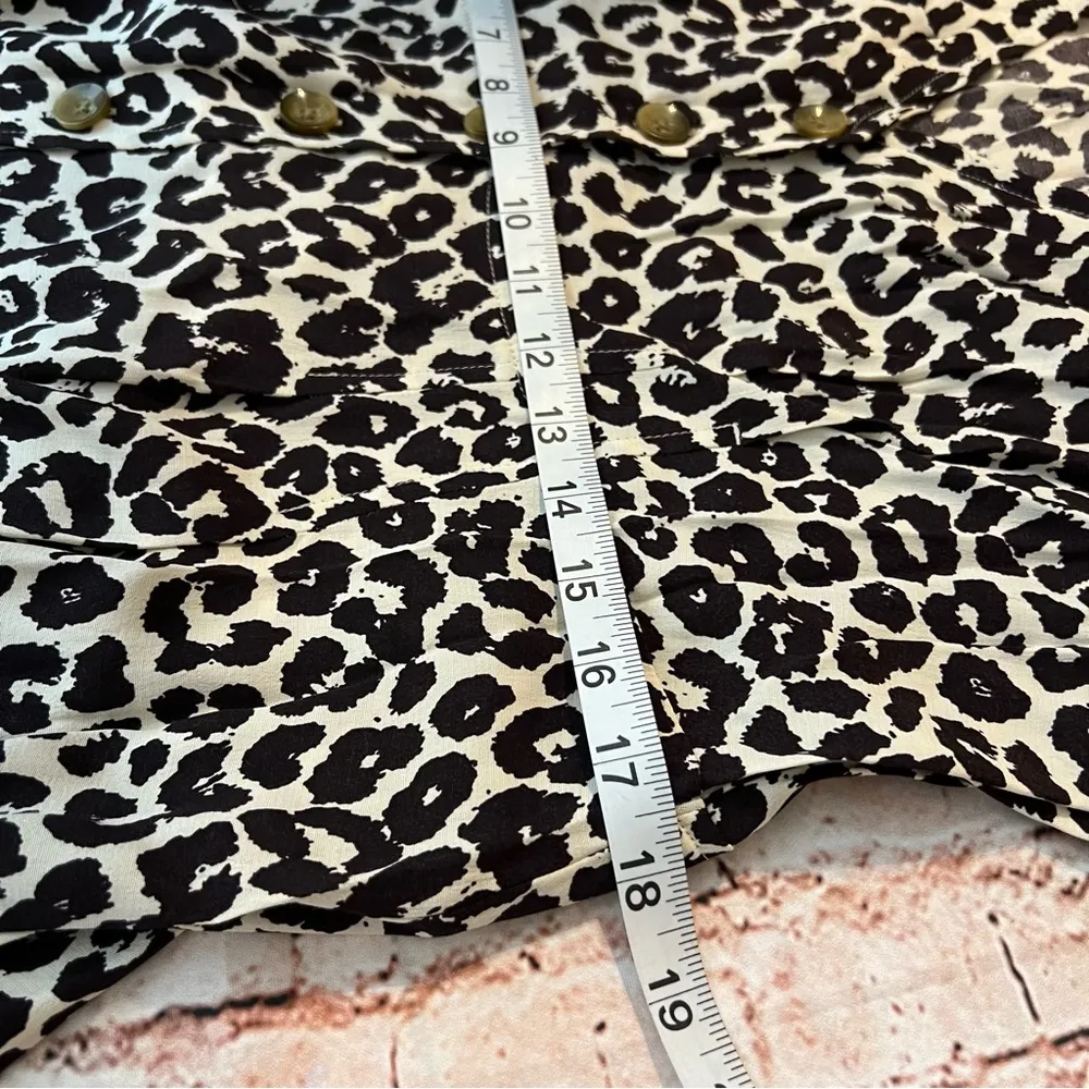 🌱Something Navy Leopard Mini Dress Size L - Image 9