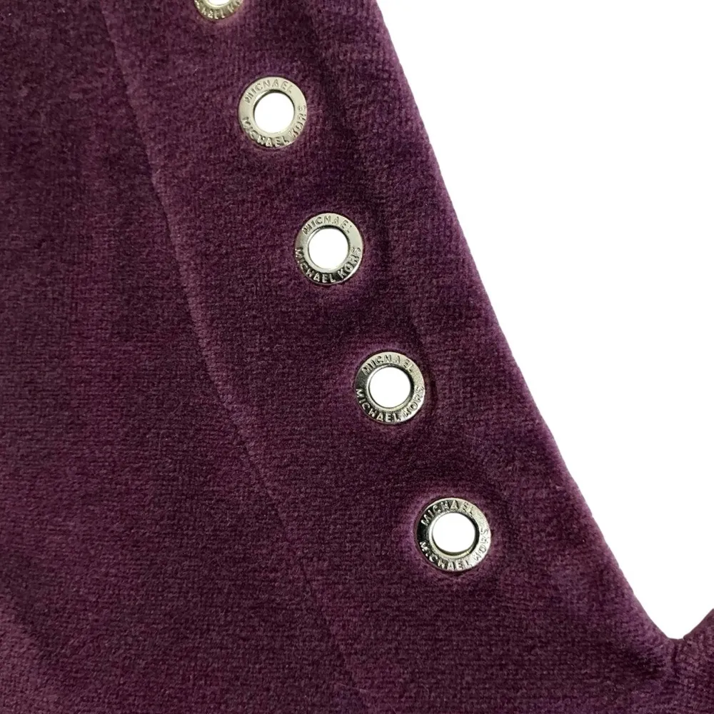 Michael Kors Women’s Plush Velour Tunic Dress Long Sleeve Plum Purple Size Small - Image 6