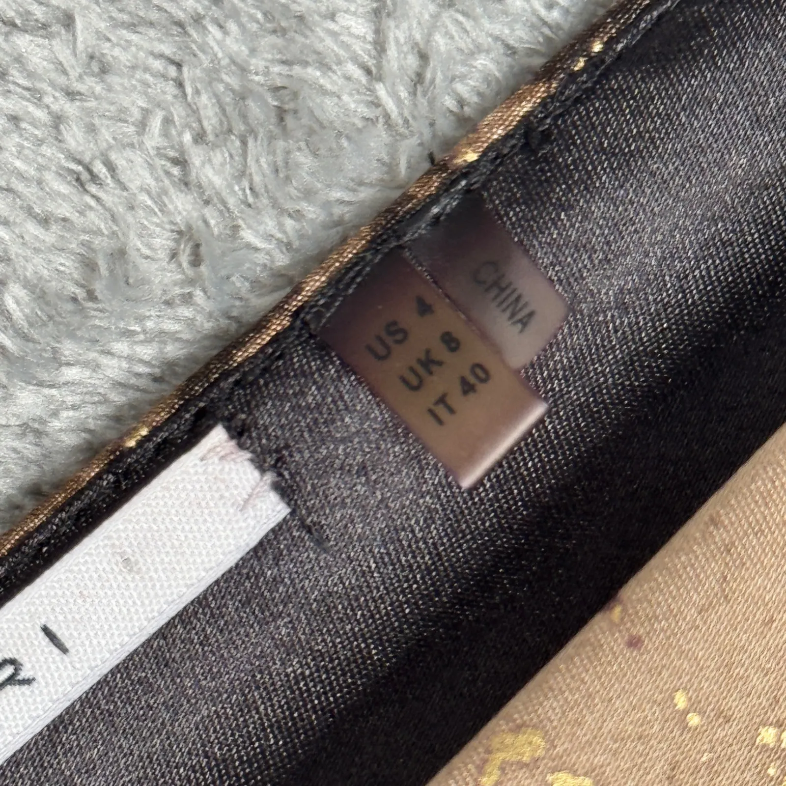 Tahari‎ Dress Women's 4 Brown Gold Metallic Sheath Cocktail Glam Holiday Party - Image 8