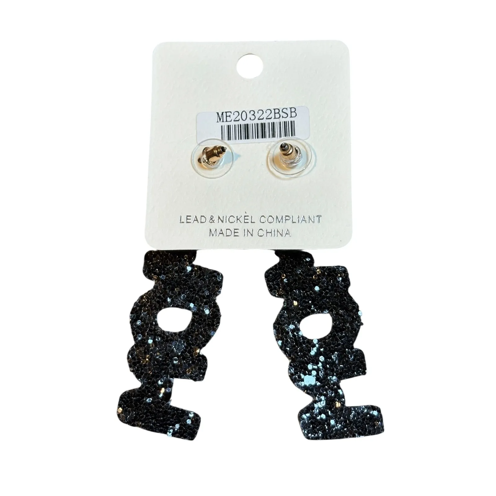 Baseball‎ Mom Earrings White Red Black Sparkle Drop Dangle Sports Jewelry New - Image 5