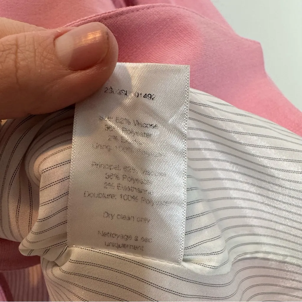 Veronica Beard Miller Dickey Double Breasted Blazer Peony Baby Pink Size 6 - Image 11