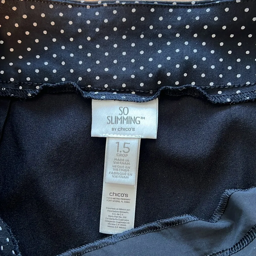 Chico's High-Rise So Slimming Polka Dot Capri Dress Pant Trouser, 10 / M - Image 6