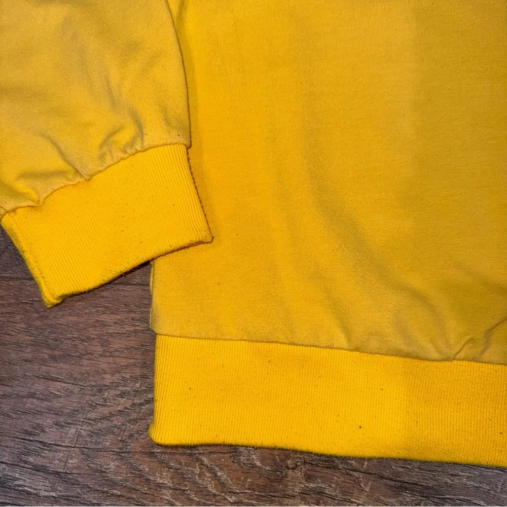 Yellow Crewneck Sweatshirt With Rose Patch Size undefined - Image 3