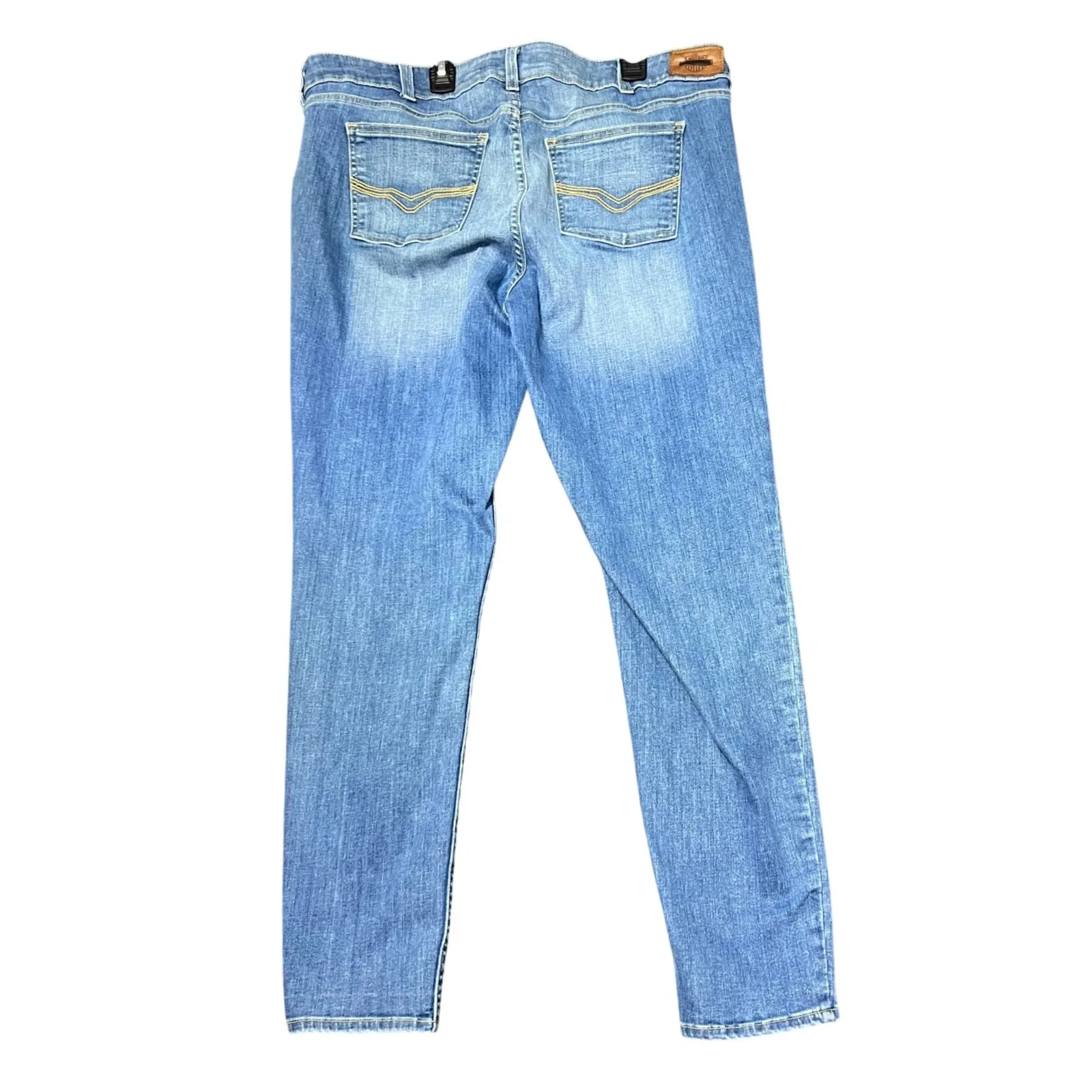 Harley Davidson Skinny Blue Jeans Womens 20W Denim Biker Casual Motorcycle - Image 3