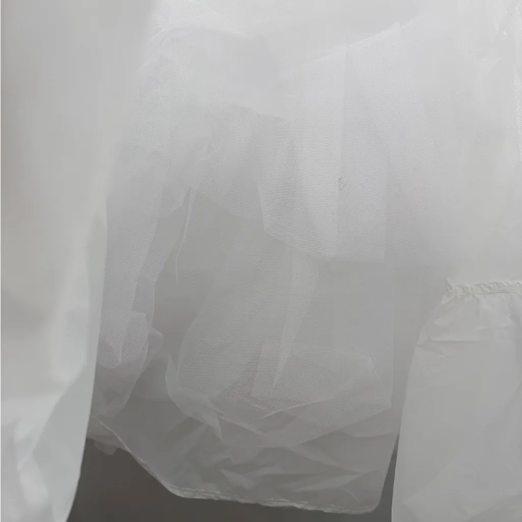 David’s Bridal NWT 2 Tier Tulle Slip Skirt Women’s Size 14 White‎ Underskirt - Image 3