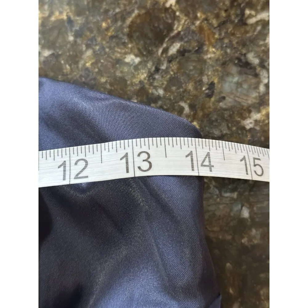 Vintage Cache Navy Blue Strapless Bandage Dress Pleated Sz 6 Party Prom READ - Image 9