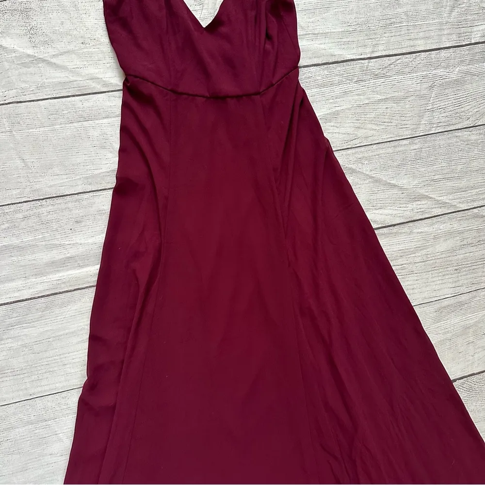 show me your mumu bridesmaid dress burgundy maroon size medium READ - Image 5