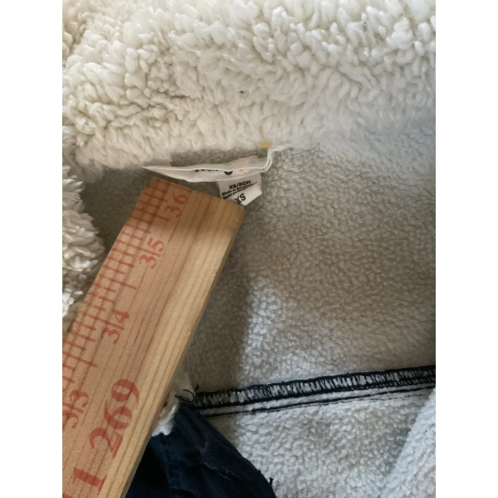 Hang Ten Black Utility Jacket Sherpa Lined Drawstring Waist XS - Image 8