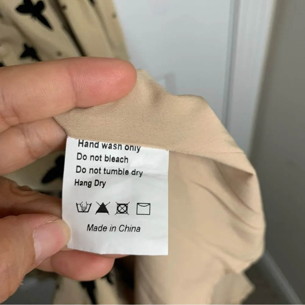 Jessa Kae butterfly kisses puff sleeves midi dress XS wedding guest‎ tuckernuck Yellow - Image 7