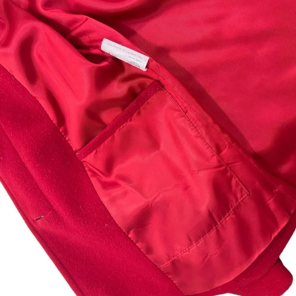 Vintage MacKintosh Red 100% Wool Blazer Jacket Size 8 - Image 5