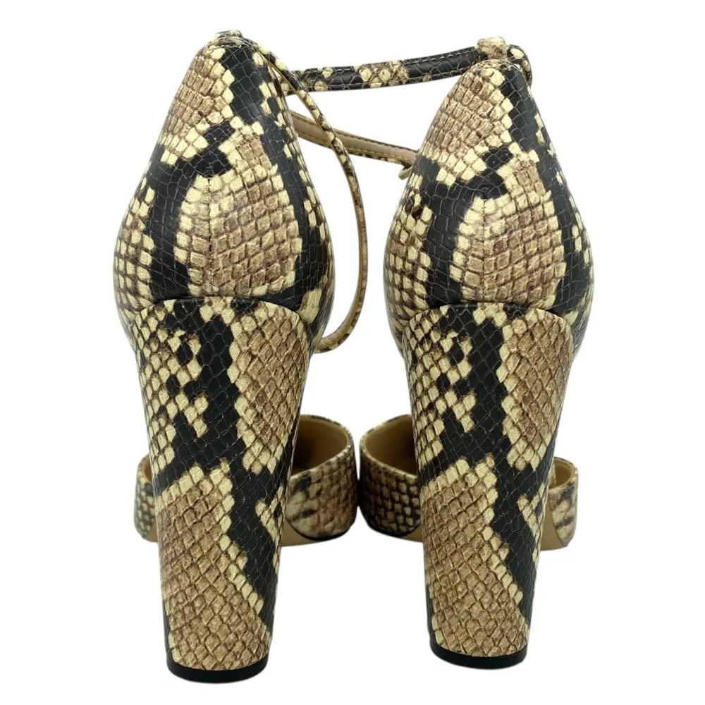 Aldo Nicholes Snakeskin Block Heel Pumps - Image 6
