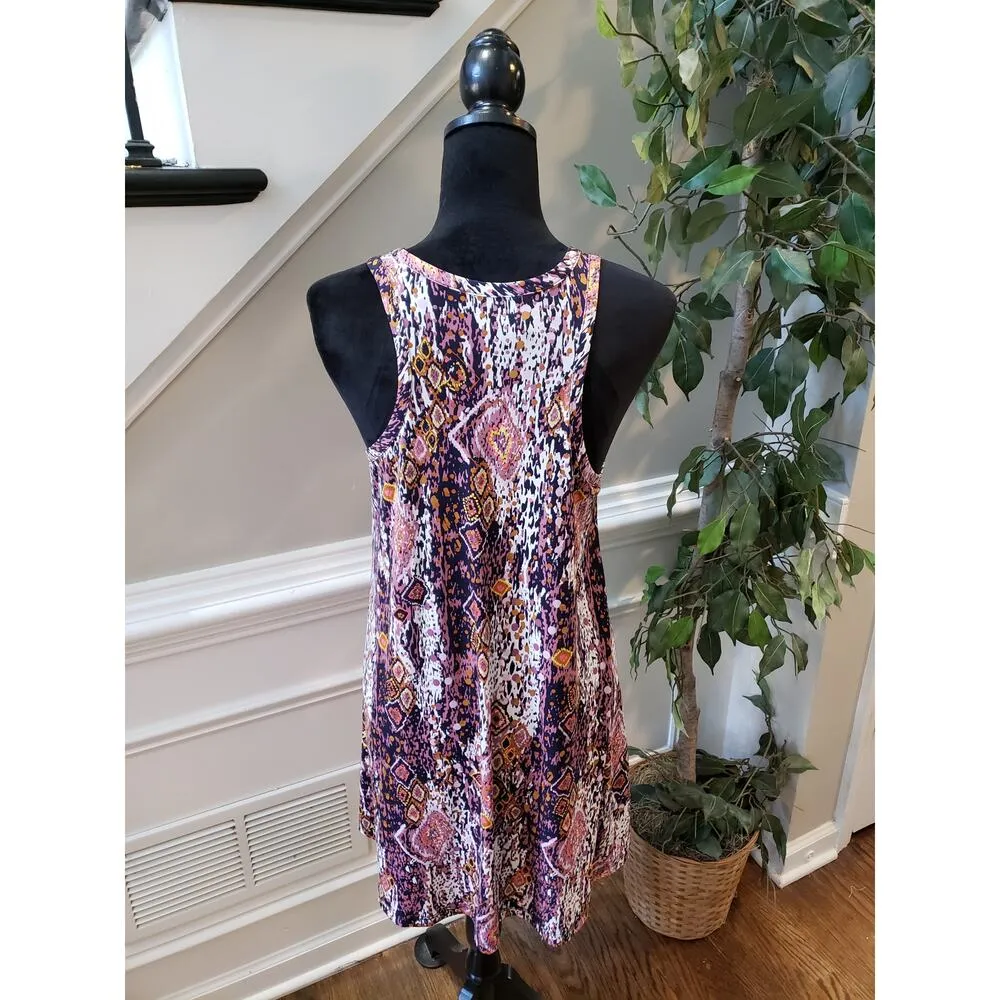 Veronica M Dress Women's Small Multicolor Sleeveless Boho Geometric Print USA - Image 7