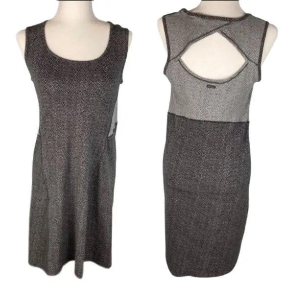 Columbia Fitness Dress Sleeveless A-Line Keyhole Back Size M Black White - Image 2