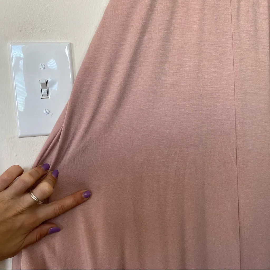 REFORMATION Jeans Mary Tencel Midi Tank Dress Fabric Belt Blush Pink Sz Small - Image 6