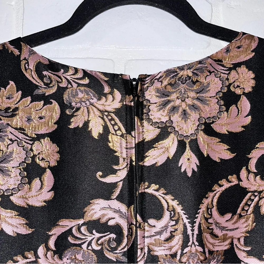 The Children’s Place Womens Mommy & Me Metallic Jacquard Christmas Holiday Dress Black - Image 11