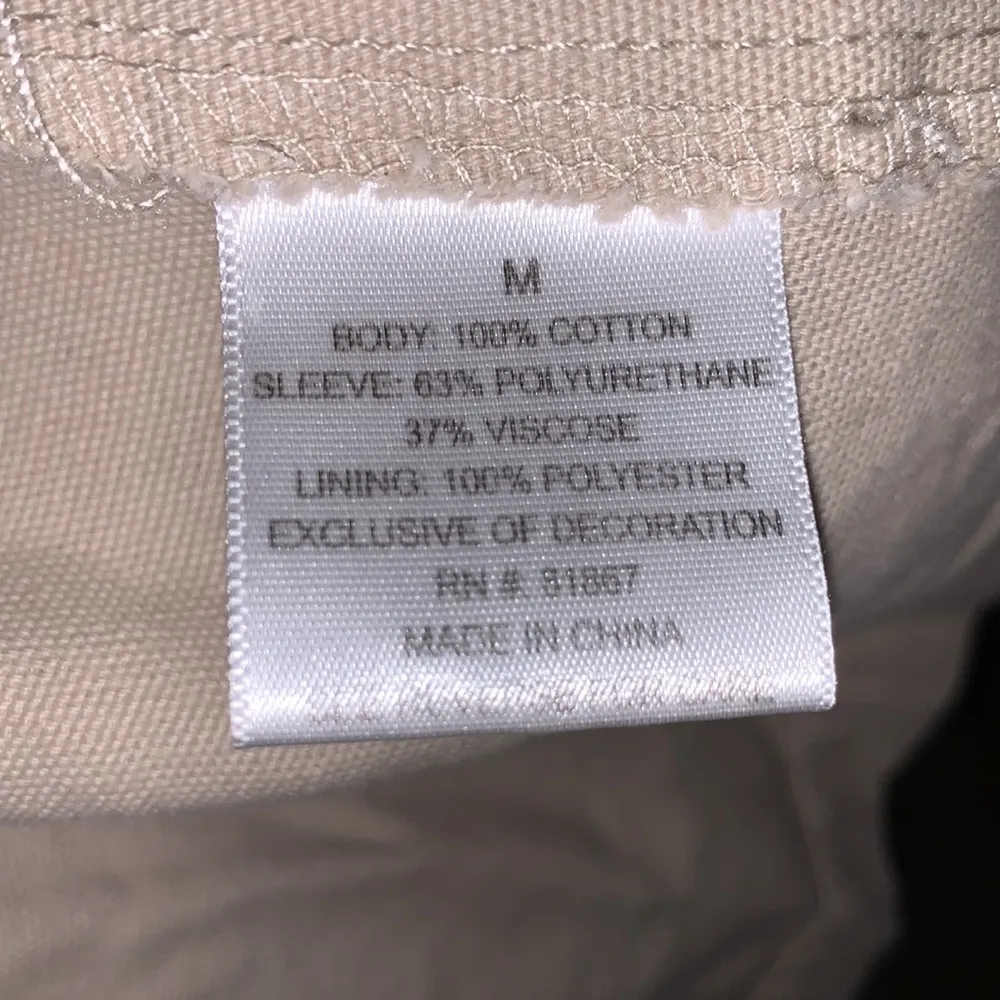 JJ Winter by JJ Basics tan faux leather sleeves button Down jacket - Image 6