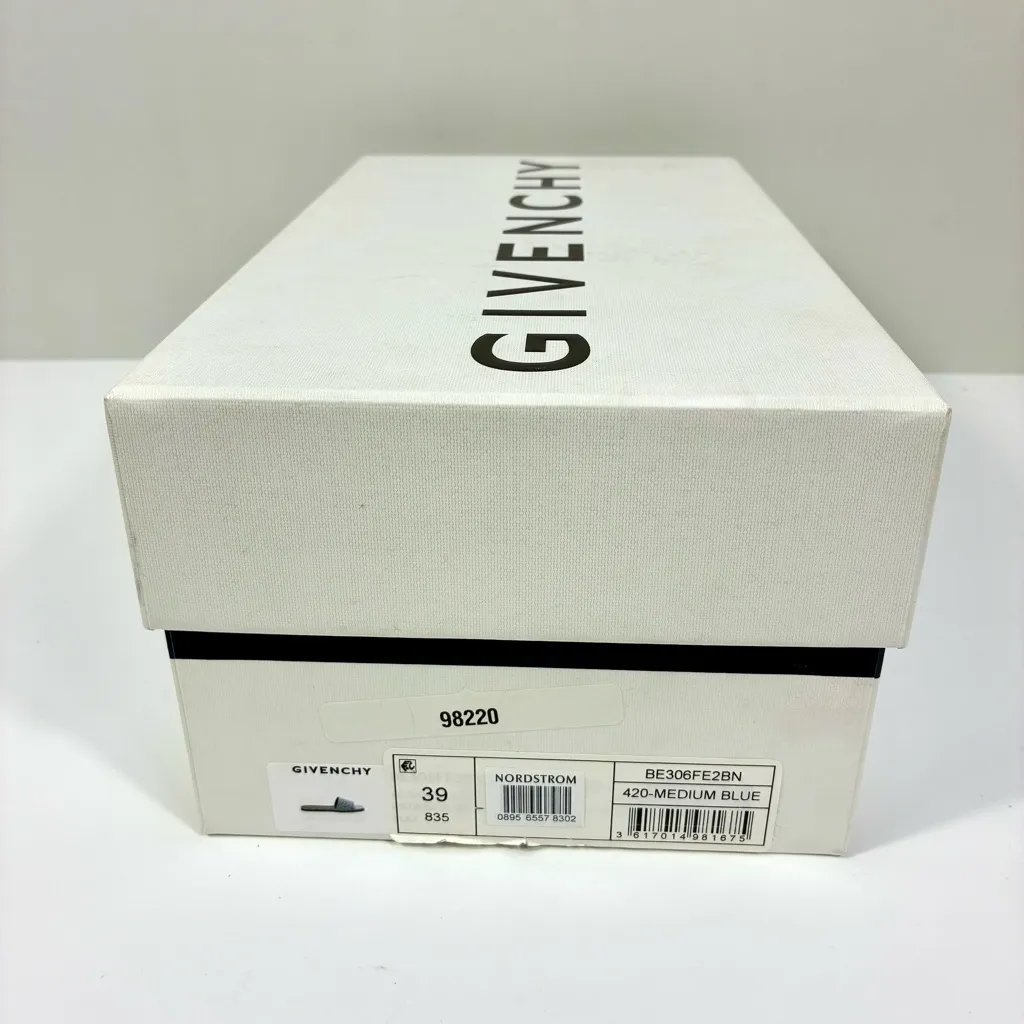 Givenchy 4G Flat Slide Sandals Denim Square Medium Blue Size 39 NEW BE306FE2BN - Image 16