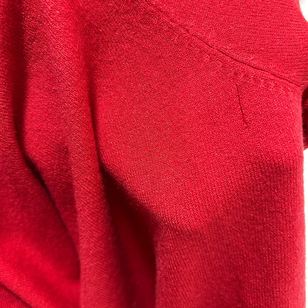 Siano Milano Elegant Red Lace Collar sweatshirt Size M - Image 7