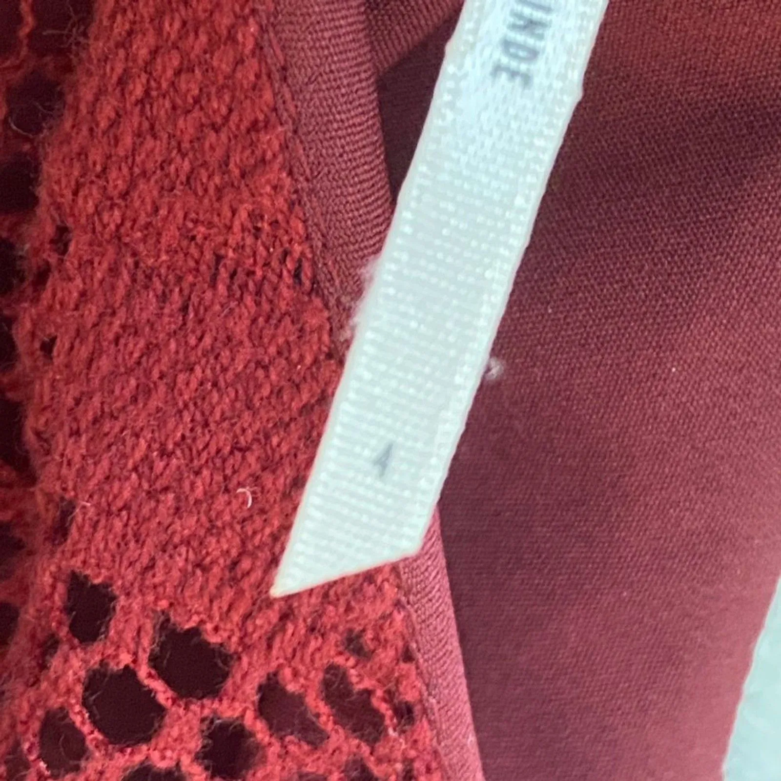 Free People Shell Game Mini Dress 4 Burgundy Red Lace Beaded Whimsigoth Renfair - Image 16