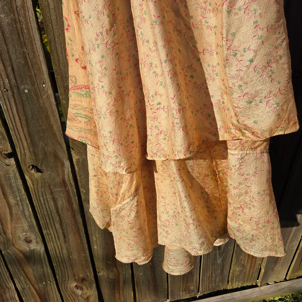 Jinkys Long Silk Wrap Skirt Sz L Orange Size L - Image 8