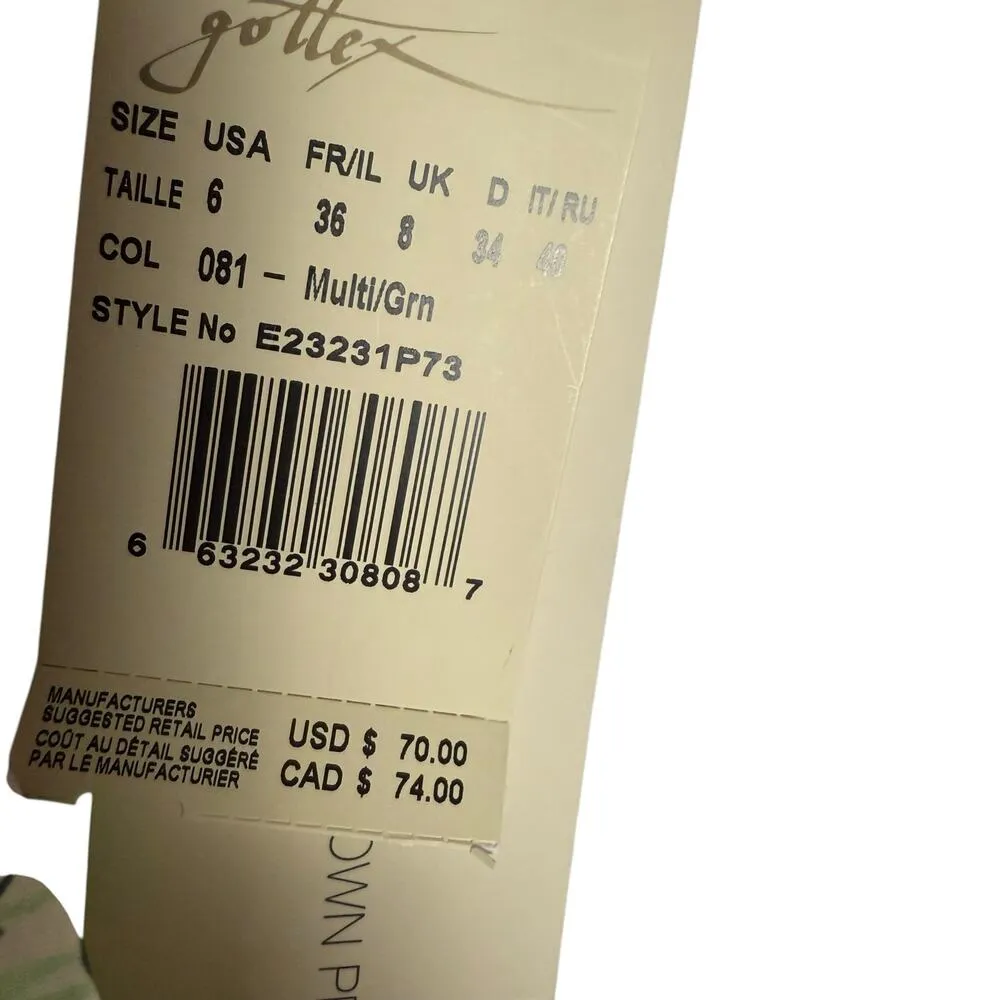 Profile by Gottex Beautiful Day High Waist Skirted Floral Print Bikini Bottoms 6 Green - Image 5