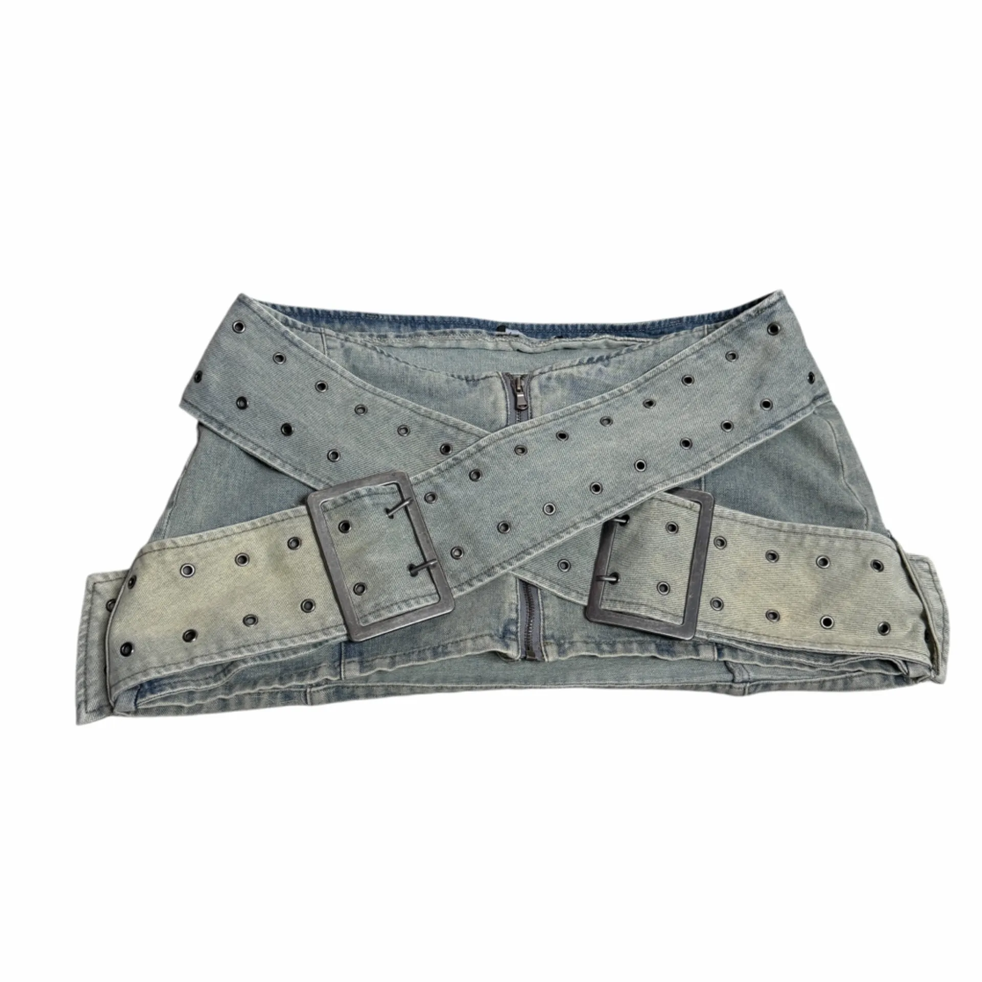 Jaded London  Assassin Micro Mini Skirt Blue Denim - Image 4