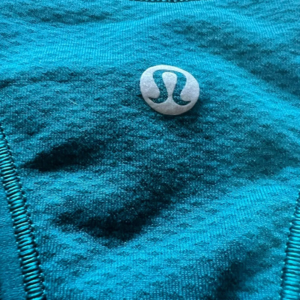 Lululemon Athletica Blue High-Neck Racerback Sports Bra - Image 4