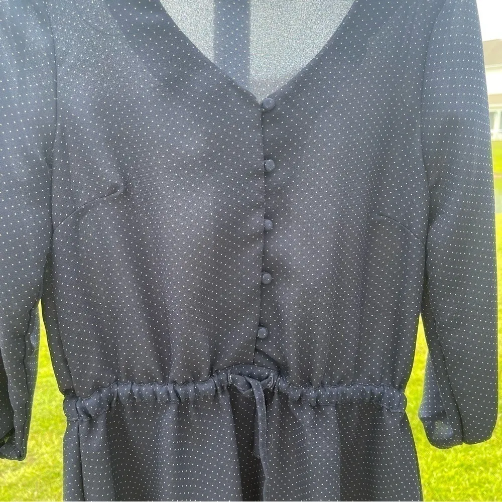 U.S. Polo Assn women’s Navy blue polka dot mini dress​ size small - Image 4